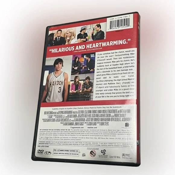 17 Again (DVD) Zac Efron Movie - White & Red Cover - Picture 4 of 5